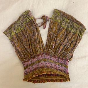 Free People Ruffled Boho Top